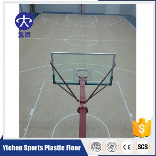 陜西木紋籃球場PVC塑膠地板