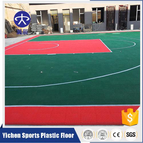 山西臨汾籃球場(chǎng)懸浮拼裝地板，室外籃球場(chǎng)懸浮拼裝地板